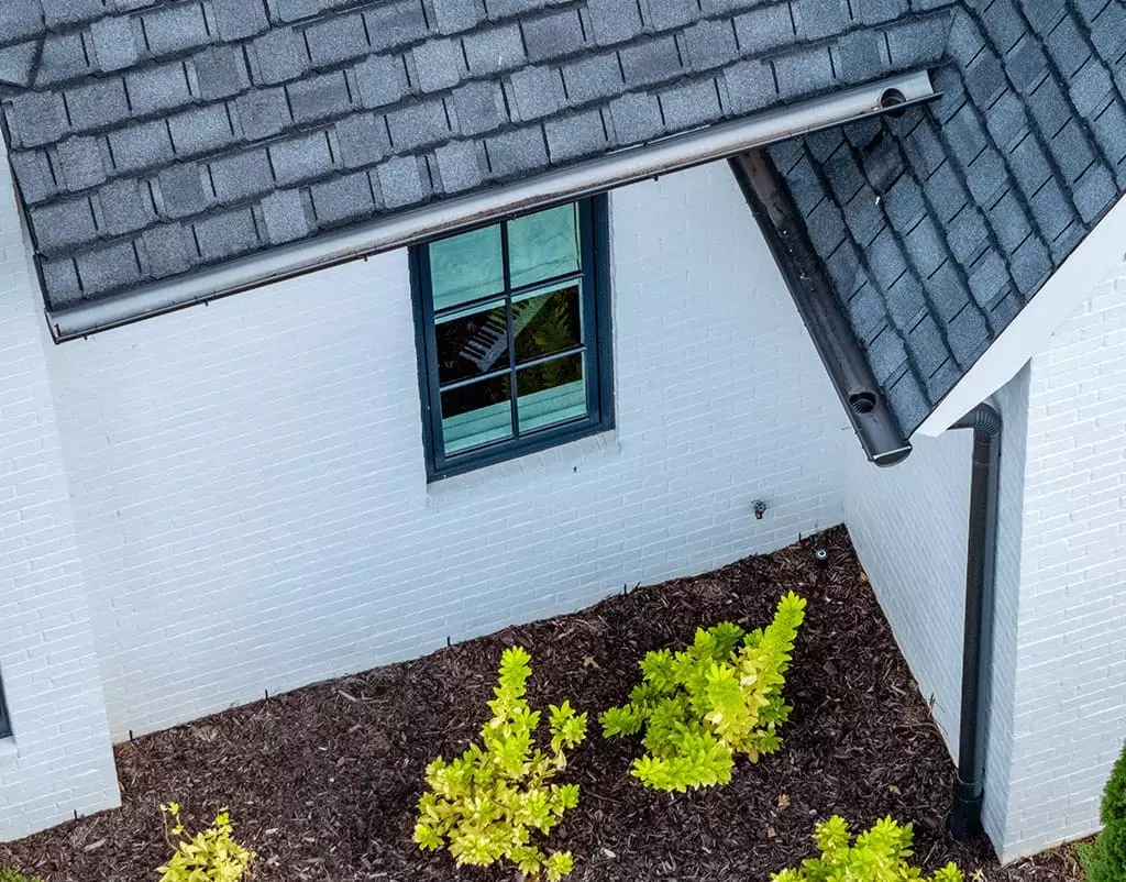 house with gutter