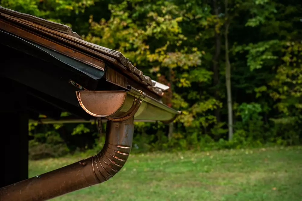 copper half-round gutter