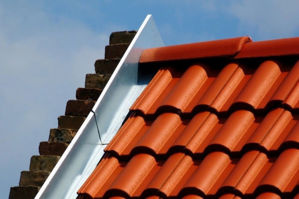 metal roof flashing on gable